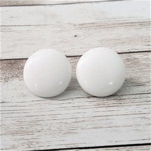 Trifari White Earrings